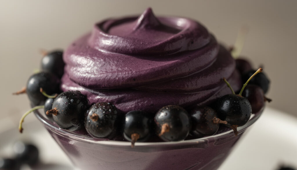 découvrez notre crémeux cassis intense, une douceur onctueuse et fruitée qui ravira vos papilles avec son goût riche et authentique de cassis.