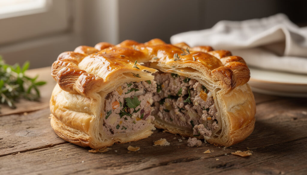 découvrez le pâté chaud stéphanois traditionnel, une spécialité authentique de saint-étienne au goût savoureux et à la pâte croustillante, parfaite pour vos repas gourmands.