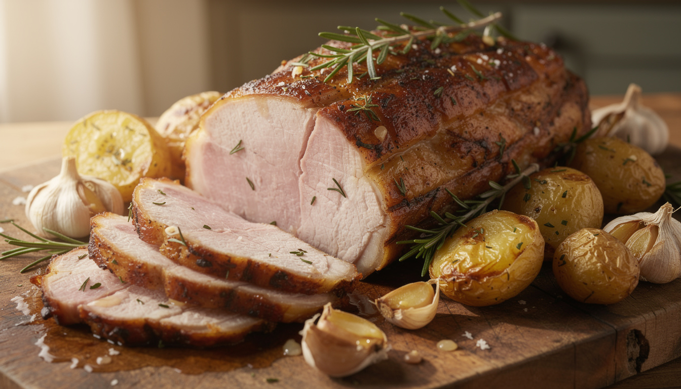 découvrez notre recette de rôti de porc ultra pro accompagné de pommes de terre fondantes pour un repas savoureux et convivial.