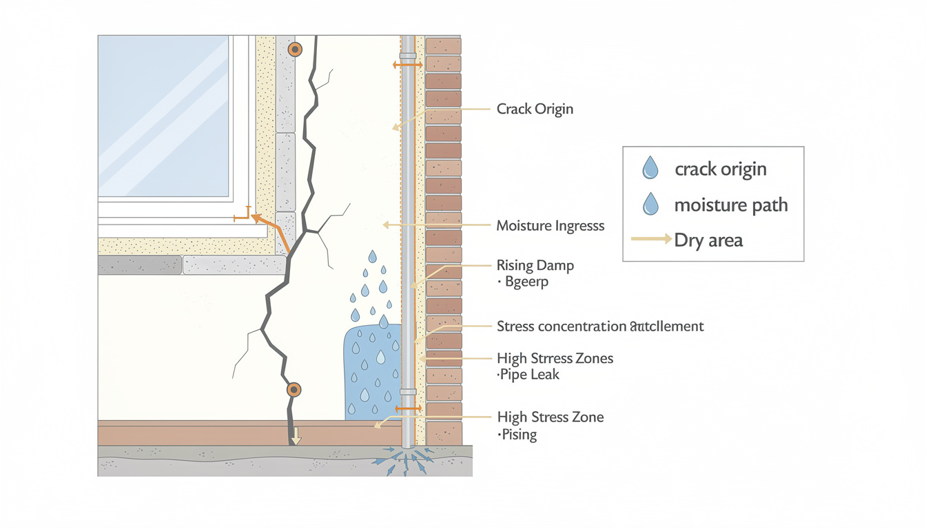 d&eacute;couvrez les principales causes des fissures sur les murs int&eacute;rieurs avant de proc&eacute;der &agrave; leur r&eacute;paration. guide pratique pour identifier l'origine des fissures et bien reboucher en toute s&eacute;curit&eacute;.
