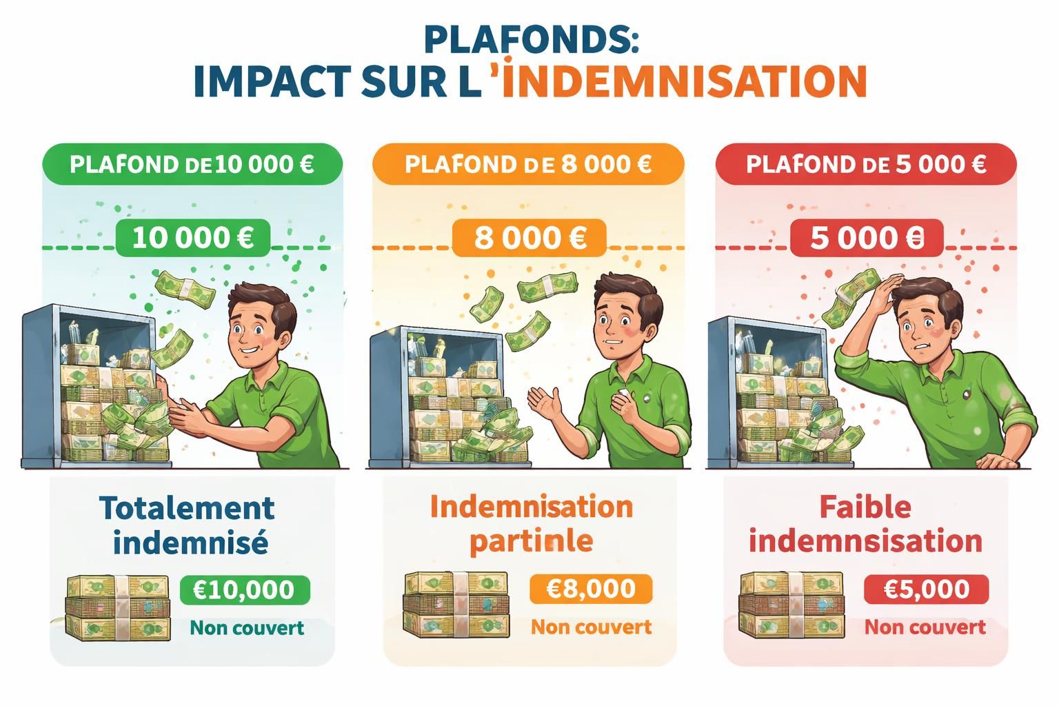 d&eacute;couvrez comment fonctionnent les franchises et plafonds dans le cadre d'une indemnisation et apprenez &agrave; mieux comprendre vos droits et d&eacute;marches en pratique.