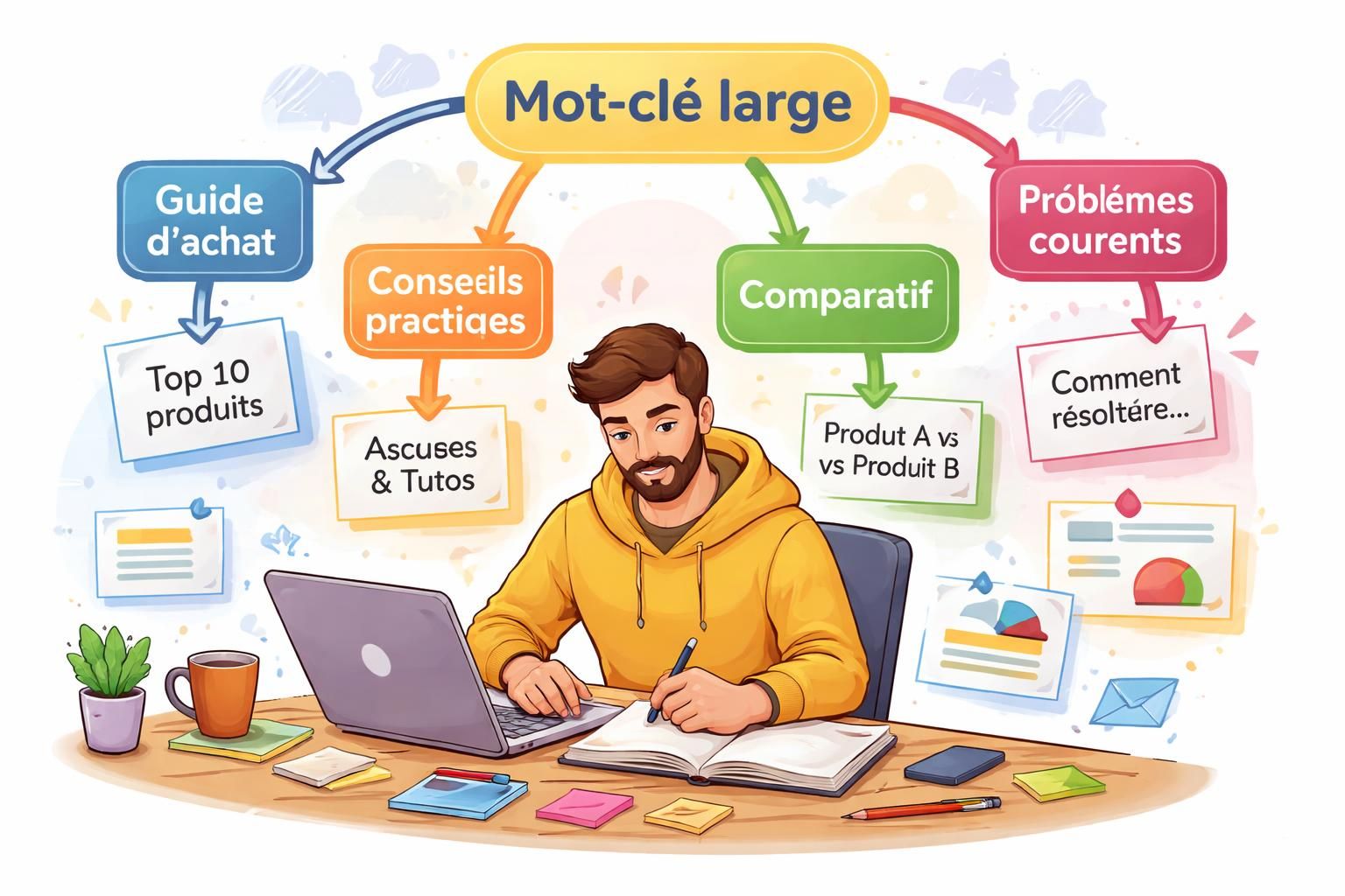 apprenez &agrave; choisir un angle pr&eacute;cis pour vos articles lorsque le mot-cl&eacute; est trop large, afin d'am&eacute;liorer votre ciblage et optimiser votre seo.